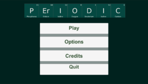 First version of the Periodic menu. Will definitely change.